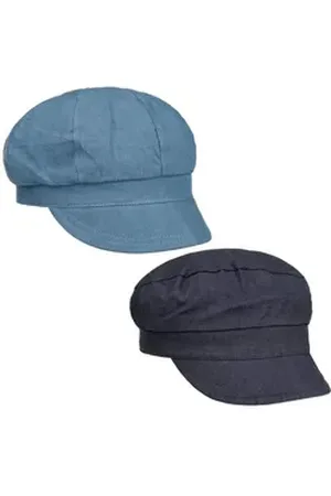 Lipodo Ballonmütze (1-St) Baker-Boy-Mütze mit Schirm blau M (57-58 cm)