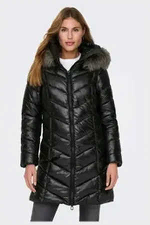ONLY Steppmantel ONLFEVER PUFFER COAT LIFE CC OTW schwarz XS (34)