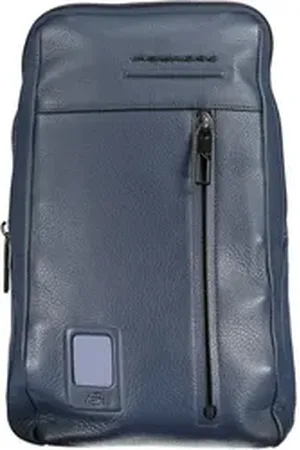 Piquadro Umhängetasche, Stilvolle Herren Umhängetasche Blau mit Laptopfach und Reißverschlus