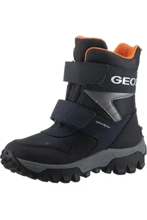 Geox J HIMALAYA BOY B ABX Winterboots Snowboots, Klettstiefel, Kindergartenschuh mit Profillaufsohle blau 40 EU