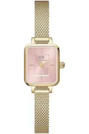 Daniel Wellington Quarzuhr Quadro Mini Evergold Blush, Quadro Mini Evergold Blush