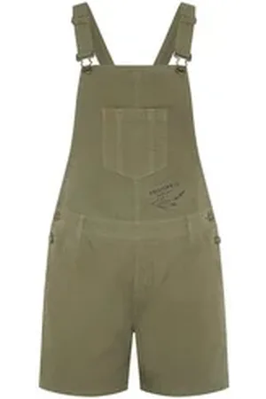Gardena Arbeitslatzhose mit kurzem Schnitt, Taschen und Stitching grün 36