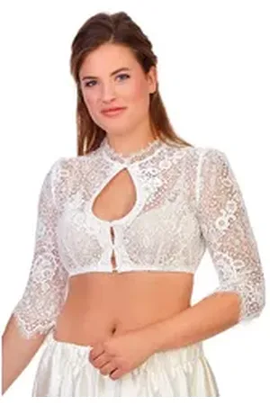 SPIETH & WENSKY Dirndlbluse Dirndlbluse - PLÄTZCHEN - creme 54