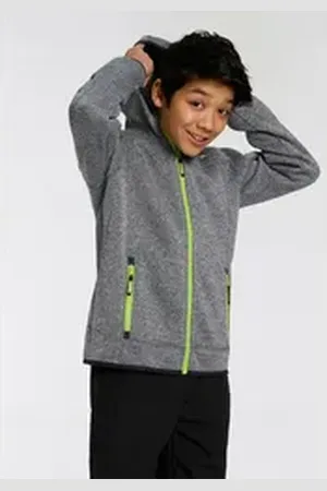 CMP Strickfleecejacke (1-St) Wärmend & Atmungsaktiv & Schnell trocknend & für Kinder grau 176