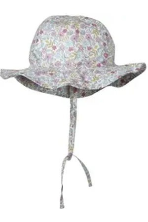 Vertbaudet Beanie Mädchen Baby Sonnenhut mit Blumenmuster weiß 37/43CM