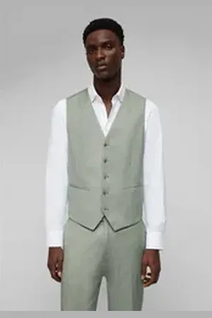 Daniel Hechter Anzugweste WAISTCOAT LEISURE (1-tlg) Aus mikrostrukturiertem Stretchstoff grün 54