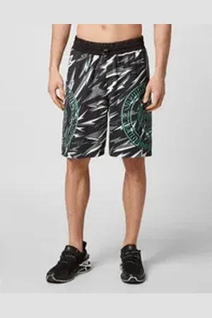 Philipp Plein Jogg-Bermudas Tiger schwarz L