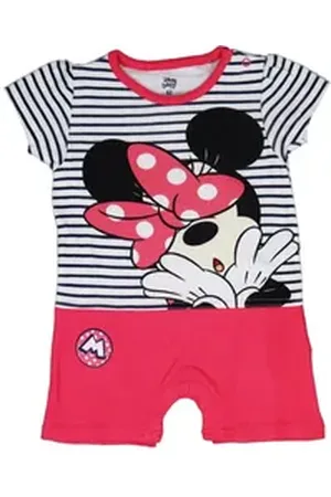 Disney Minnie Mouse Strampler Minnie Maus Baby Strampler Einteiler Gr. 62 bis 86 rot|schwarz 80