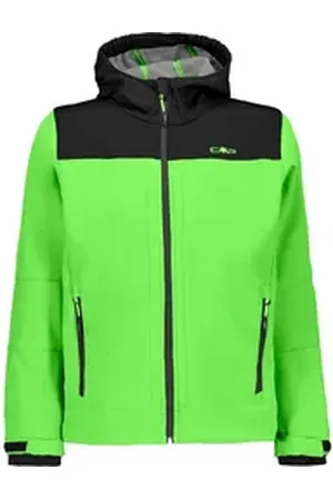 CMP Funktionsjacke KID JACKET FIX HOOD VERDE FLUO-GREY 104
