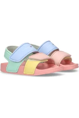 Tommy Hilfiger Sandale, Badeschuh, Sandale, Wasserschuh mit Klettverschlüssen bunt 23 EU