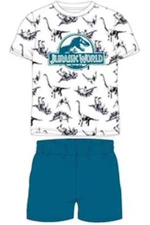 Jurassic World Pyjama Pyjama, Kurz, weiß-blau & weiß-gelb (Set, 2 tlg) blau 158/164