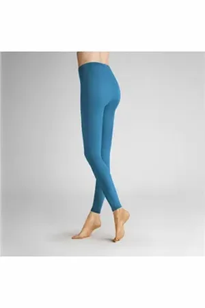 Hudson Strickstrumpfleggings Micro 50 50 DEN (1 St) Semi-blickdichte Leggings mit ebenmäßiger Optik blau 40-42