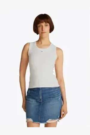 Tommy Hilfiger Tanktop TJW ESSENTIAL RIB TANK EXT in Großen Größen, Rippware beige XXXL (46)
