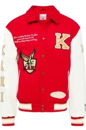 Karl Kani Collegejacke (1-St) rot|schwarz S