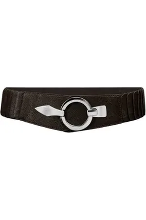 CASPAR Taillengürtel GU300 Damen elastischer breiter Stretch Gürtel braun 83 für Körperumfang 90-110 cm