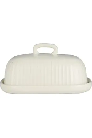 IB LAURSEN Butterdose - Butterdose Butterglocke Butterschale Mynte Keramik Cream weiß