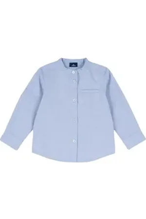 chicco Langarmhemd Hemd (1-tlg) griffiger Baumwollstoff blau 98