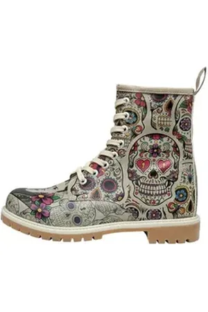 Dogo Damen Boots Remembrance Of Frida Kahlo Vegan Damen Boots / Schnürboots grau 39 EU