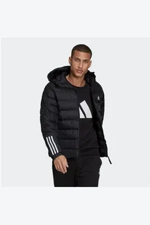 adidas Sportswear Steppjacke ITAVIC 3STREIFEN MIDWEIGHT HOODED schwarz XXL