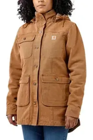Carhartt Outdoorjacke Damen Jacke Relaxed Fit braun m