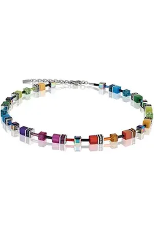 COEUR DE LION Kette mit Einhänger 2838/10-1520 Halskette Damen GeoCUBE® Multicolor Rainbow