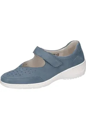 Waldläufer Waldläufer KYA Klettschuh Spangenschuh, Komfortschuh, Ballerina mit praktischem Klettverschluss blau 40 EU