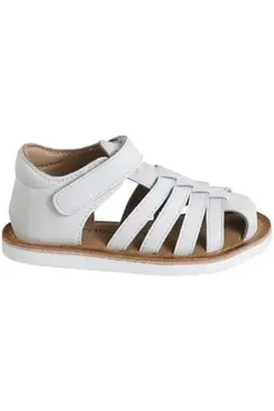 Vertbaudet Geschlossene Baby Klett-Sandalen aus Leder Sandale weiß 19 EU
