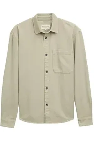 TOM TAILOR Denim Langarmhemd braun L