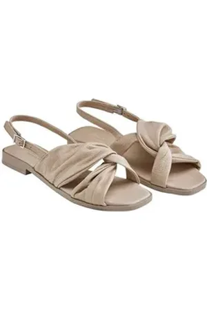 hessnatur Aus chromfrei gegerbtem Glatt-Leder Sandale beige 40 EU