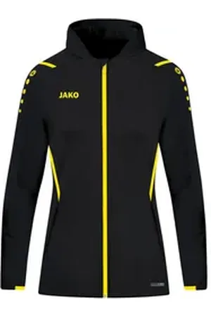 Jako Trainingsanzug Trainingsjacke Challenge mit Kapuze Damen schwarz 34