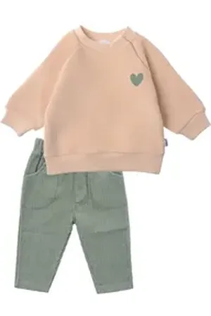 LILIPUT Sweatanzug Herz, mit niedlichem Herz-Print bunt|grün|rosa 98/104