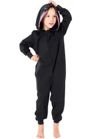 Ladeheid Schlafanzug Kinder Schlafoverall aus Baumwolle Tiermotiv Verkleidung LA40-232 ohne schwarz 110-116
