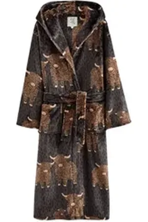 Next Damenbademantel Morgenmantel, Hamish, Polyester grau XXL