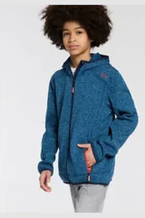 CMP Strickfleecejacke (1-St) Wärmend & Atmungsaktiv & Schnell trocknend & für Kinder blau 152/158