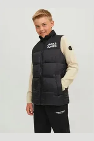 JACK & JONES Junior Kurzweste JJETOBY BODYWARMER COLLAR schwarz 164