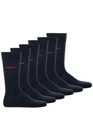 HUGO BOSS Kurzsocken Herren Socken 6er Pack Baumwolle 2P RS UNI CC (Packung, 6er Pack) blau 39-42