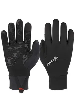 KinetiXx Fahrradhandschuhe Winter-Fahrradhandschuhe Logan, (in schwarz oder gelb) Anatomische Passform, Grip, Atmungsaktiv, Kälteschutz, Winddicht schwarz 9,5