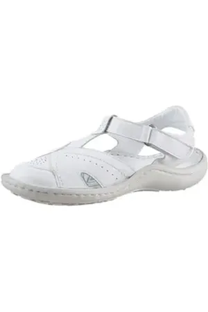 Krisbut Sandale, Sommerschuh, Sandalette, Klettschuh, mit praktischem Klettverschluss weiß 36 EU