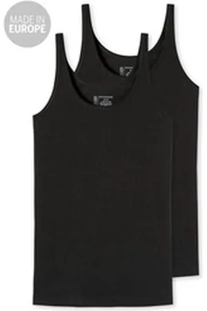 Schiesser Tanktop diverse Damen Shirts (2-tlg) schwarz 40