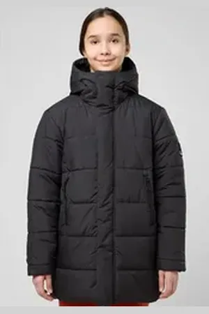 Jack Wolfskin Outdoorjacke TEEN INS LONG JACKET Y schwarz 140