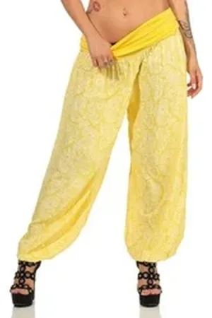 malito more than fashion Haremshose 8580 (1-tlg) Haremshose im Orient Design gelb