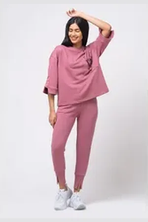 Tom Barron Freizeitanzug WOMAN REGULAR SIZE SWEATSHIRT AND PANT SETS rosa xs