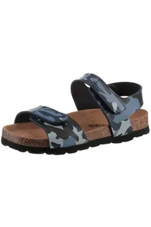 Kidsworld Riemchensandale Sommerschuh, Strandschuh, Urlaubschuh mit Camouflage-Muster blau 32 EU