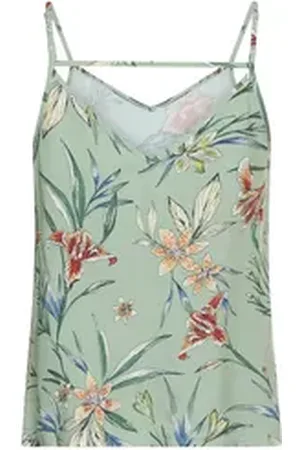ONLY Spaghettitop ONLNOVA LIFE PARIS SINGLET AOP PTM grün 40
