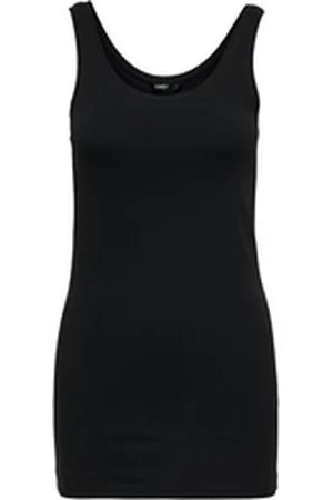 ONLY Longtop Damen Tank Top Long Lang Shirt schwarz weiß 1er 2er 3er 4er 5er PACK schwarz XL