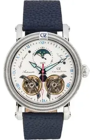 CARL VON ZEYTEN Automatikuhr Schauinsland CVZ0085WHS, Armbanduhr, Herrenuhr, Datum, Made in Germany, Mechanische Uhr blau