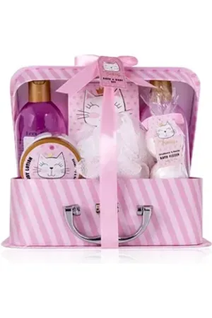 accentra Pflege-Geschenkset "Princess Kitty" Geschenkset für Kids & Teens im Katzen-Design, 7-tlg., Mit praktischem Koffer im Kätzchen-Design