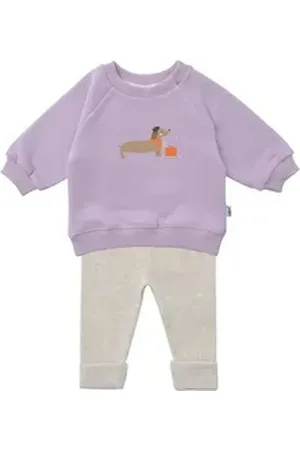 LILIPUT Sweatanzug Dackel, mit niedlichem Dackel-Print bunt|grau 98/104