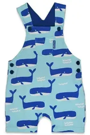 Toby Tiger Latzhose Latzhose mit Wal und Wellen Print blau 98