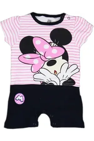 Disney Minnie Mouse Strampler Minnie Maus Baby Strampler Einteiler Gr. 62 bis 86 rosa 62